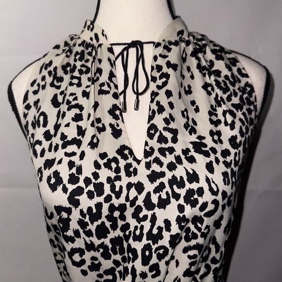 MNG collection leopard print short sleeve dress women’s size 2 - Picture 4 of 8